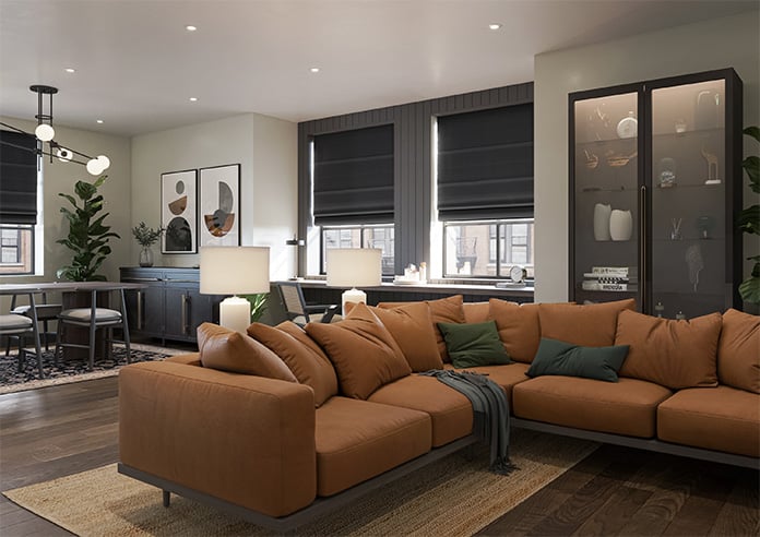 Ascot, Night Sky - Motorised Roman Blind - Image 6